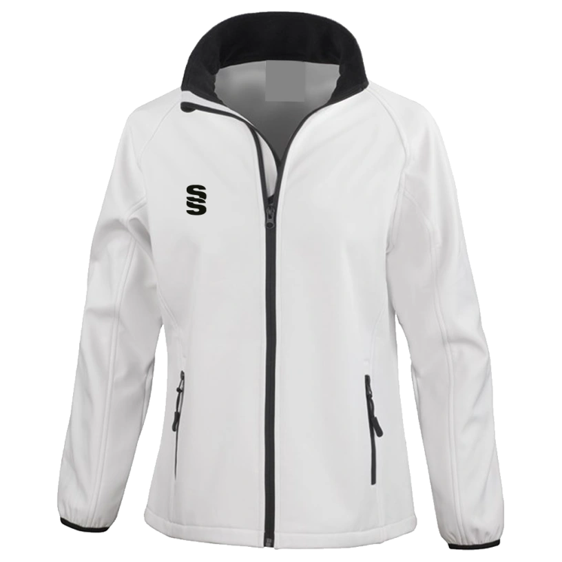 Female Core printable softshell jacket - White