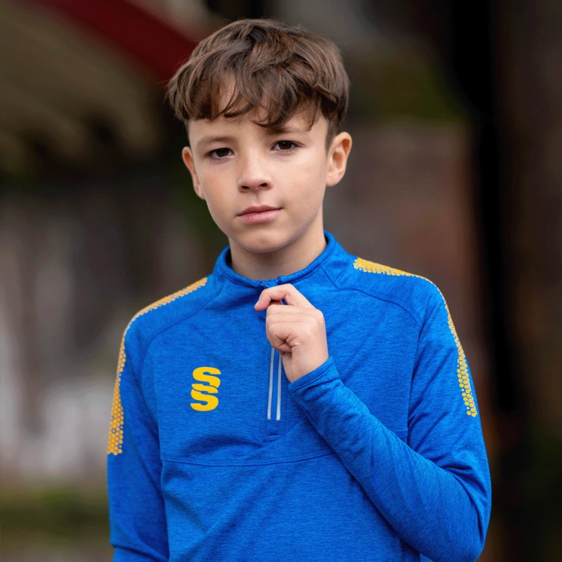 1/4 Zip Dual Performance Top : Royal