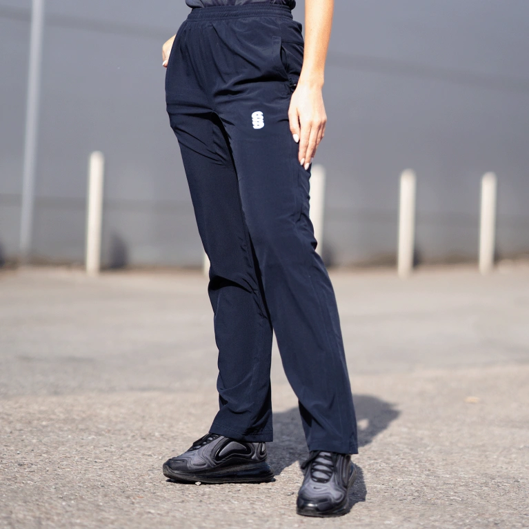 POPLIN TRACK PANT WITH LYCRA-Navy - Womens