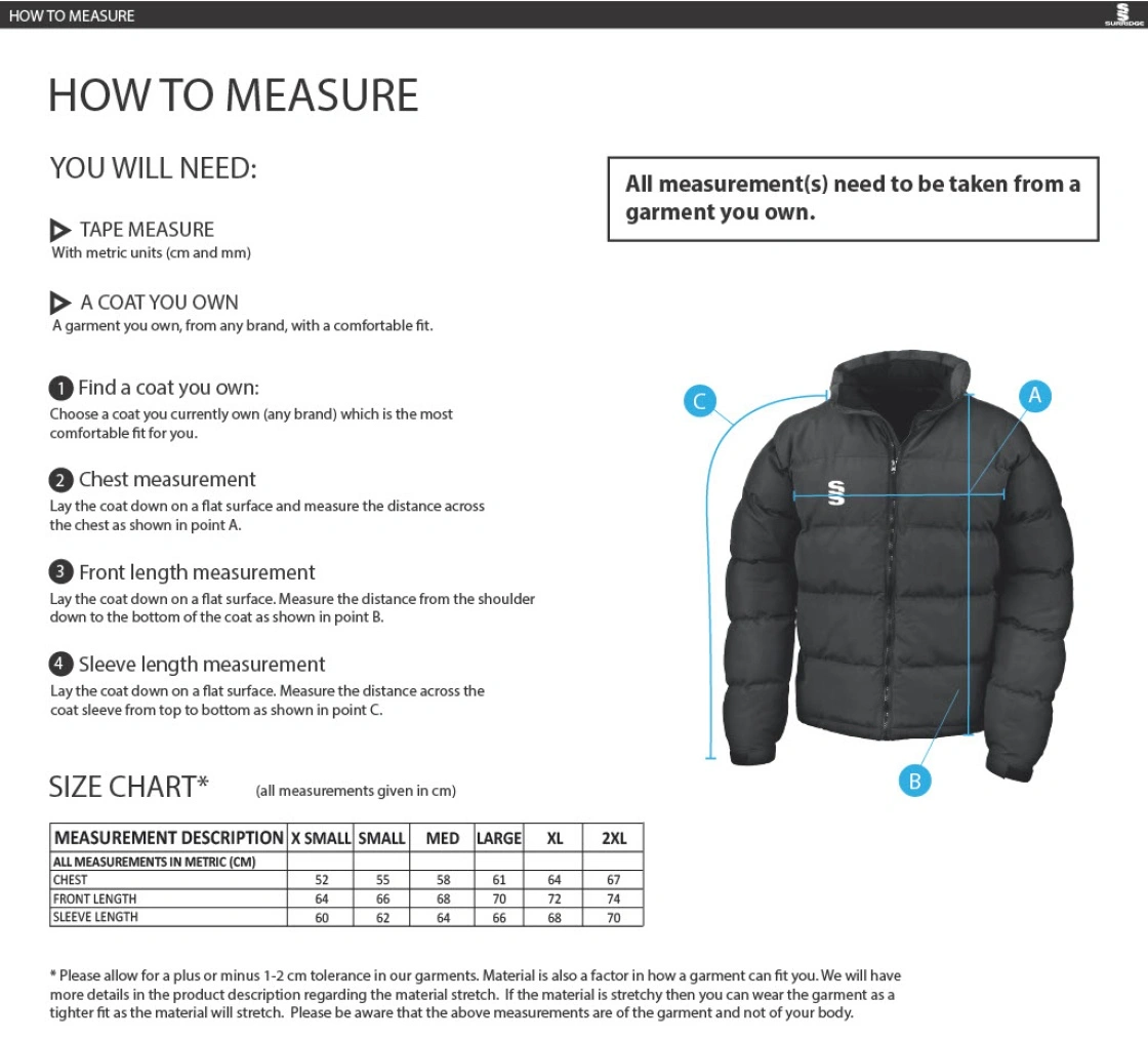 DUAL PUFFA JACKET FEMALE-Navy - Size Guide