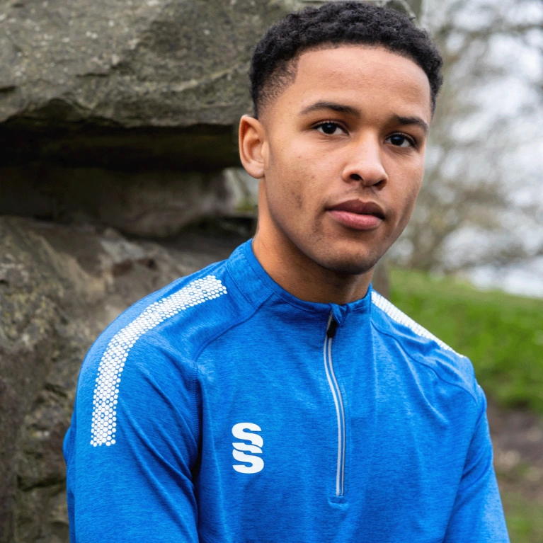 1/4 Zip Dual Performance Top : Royal
