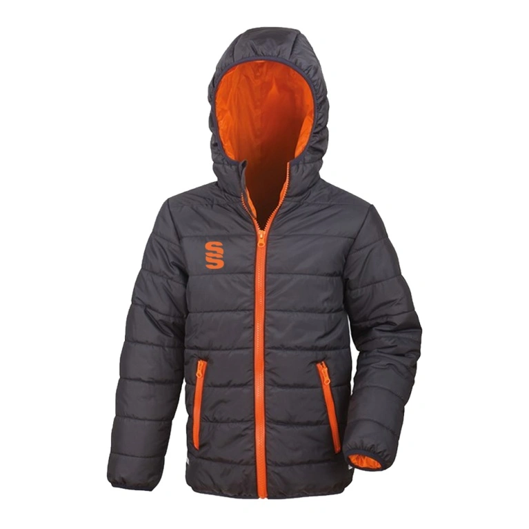 Supersoft Padded Jacket Youth: Black/Orange