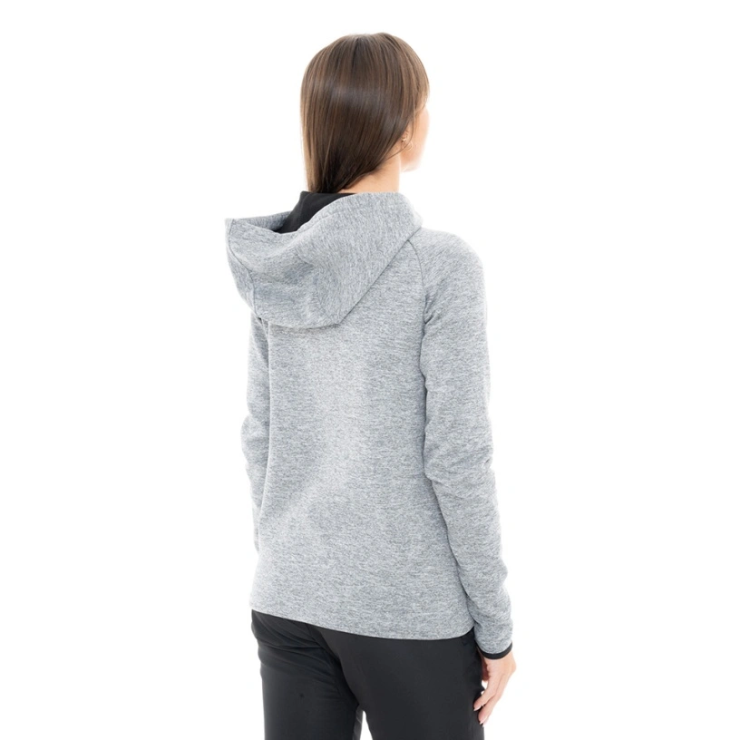 Dual Full Zip Hoody : Grey Marl