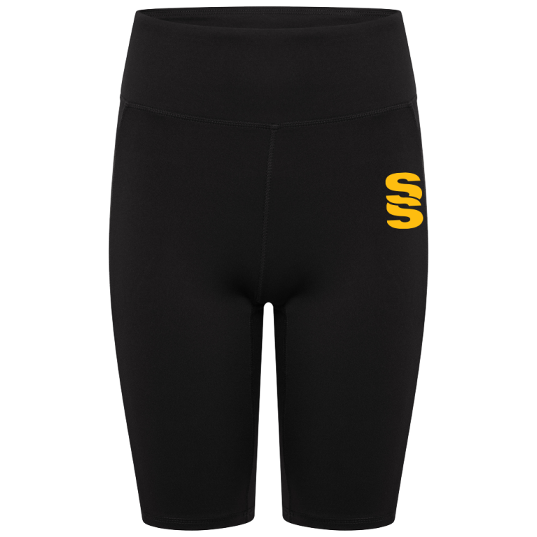 WOMENS DUAL CYCLING SHORT-Black
