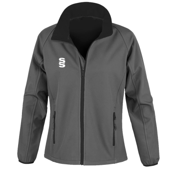 Female Core printable softshell jacket - Charcoal